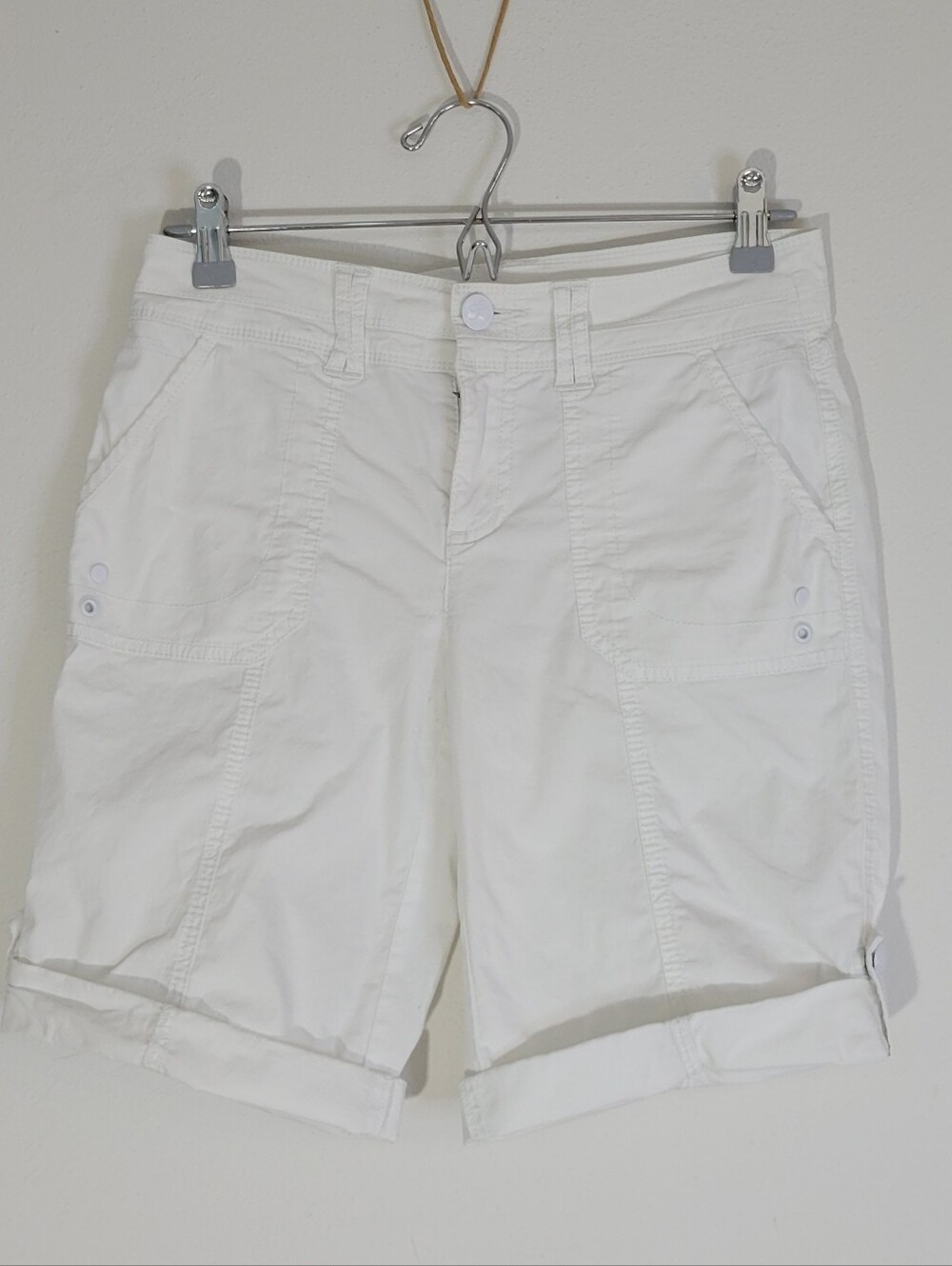 Style & Co Women's Size 2P White Casual Roll-Cuff Shorts‎